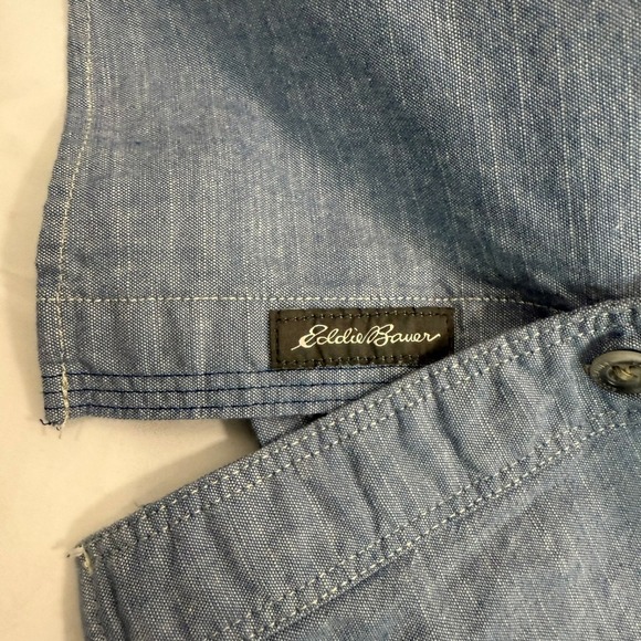 EDDIE BAUER Button Down Shirt Short Sleeve Casual Classic Fit Mens TL - Picture 5 of 5